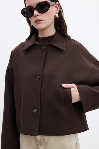 Dori Short Cachet Coat Brown