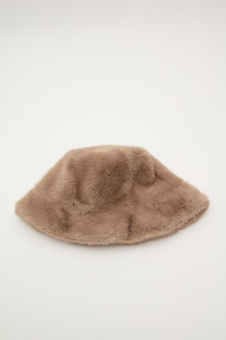 Faux Fur Bucket Hat Mink