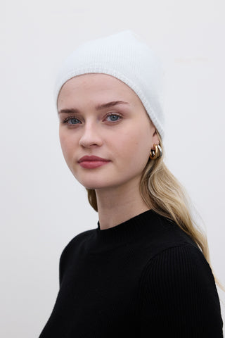 Lightweight Knit Beanie Ecru