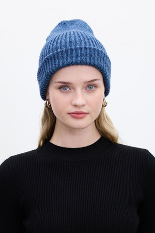 Chunky Knit Beanie Indigo