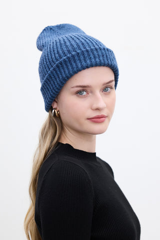 Chunky Knit Beanie Indigo