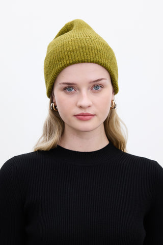 Ribbed Knit Beanie Pistachio Green