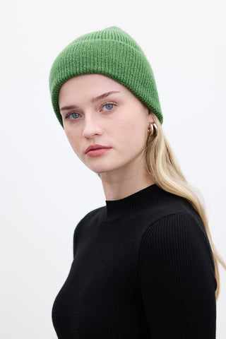 Ribbed Knit Beanie Green