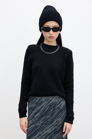 Crew Neck Fit Knitwear Sweater Black