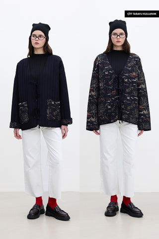 Patterned Quilted Jacket Osaka
