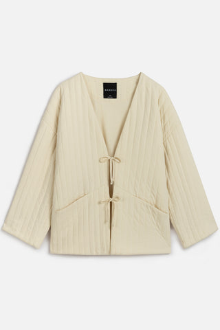 Quilted Belted Jacket Vanilla