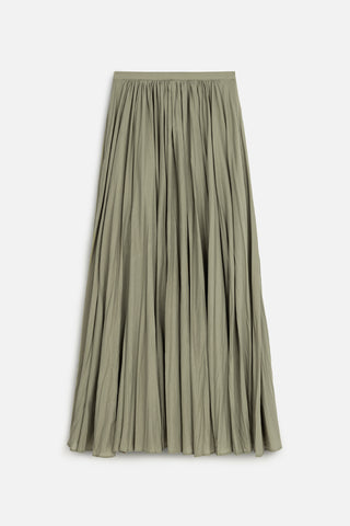 Pleated Maxi Skirt Pistachio