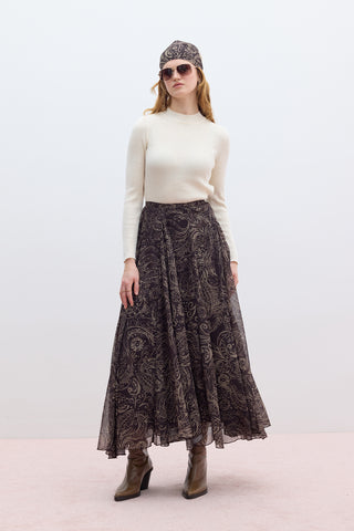 Ruffled Wide Skirt Freesia