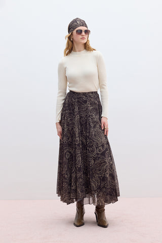 Ruffled Wide Skirt Freesia