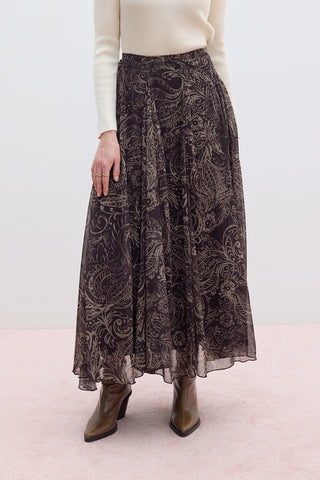 Ruffled Wide Skirt Freesia