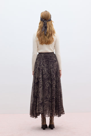 Ruffled Wide Skirt Freesia