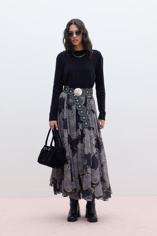 Ruffled Wide Skirt Sienna