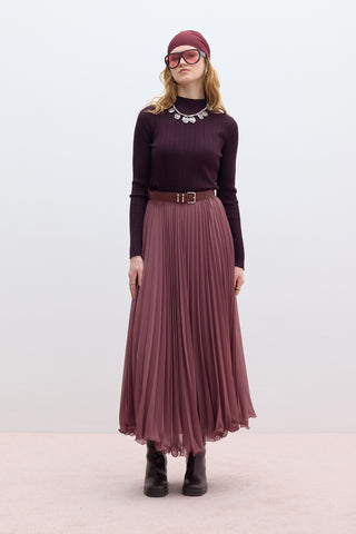 Pleated Skirt Dusty Rose