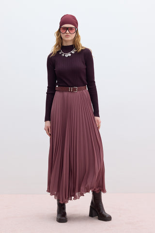 Pleated Skirt Dusty Rose