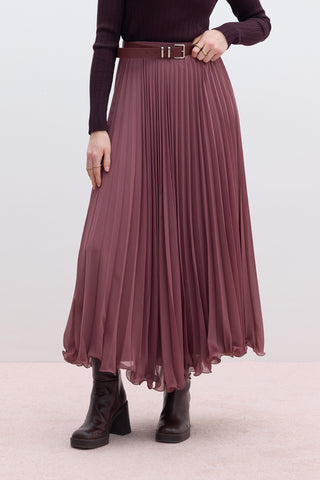 Pleated Skirt Dusty Rose