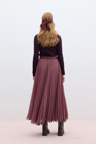 Pleated Skirt Dusty Rose