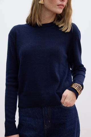 Soft Knit Sweater Navy Blue