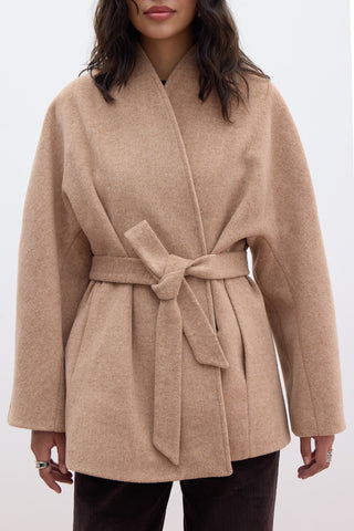 Kimono Style Cachet Coat Cinnamon