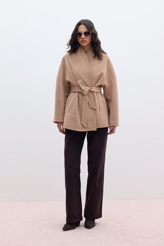 Kimono Style Cachet Coat Cinnamon