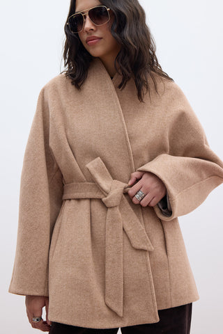 Kimono Style Cachet Coat Cinnamon