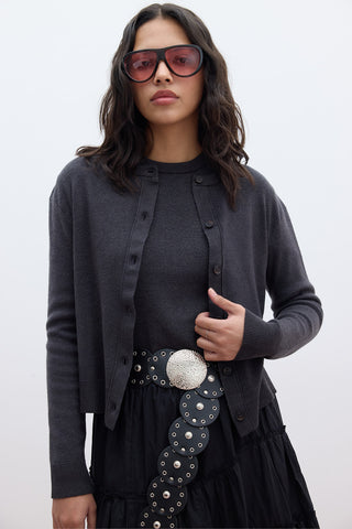 Soft Knit Cardigan Anthracite