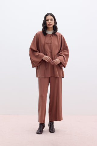 Tencel Wide Leg Trousers Copper