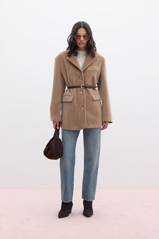Belted Cachet Jacket Camel
