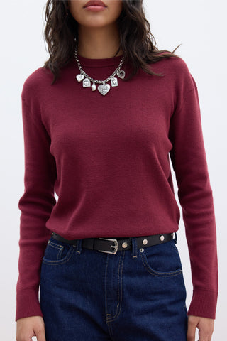 Soft Knit Sweater Burgundy