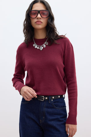 Soft Knit Sweater Burgundy