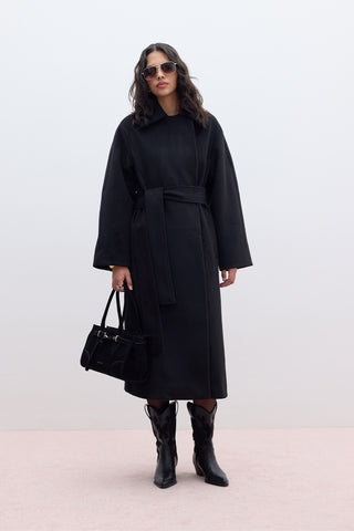 Plain Cachet Coat Black