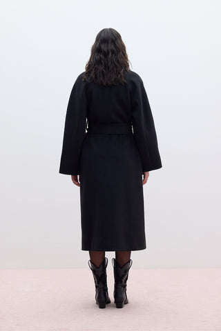 Plain Cachet Coat Black