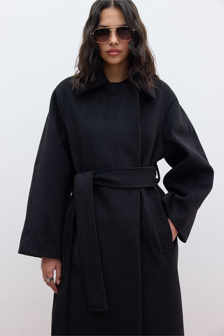 Plain Cachet Coat Black