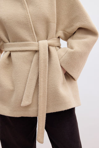 Thick Cachet Kimono Coat Light Brown