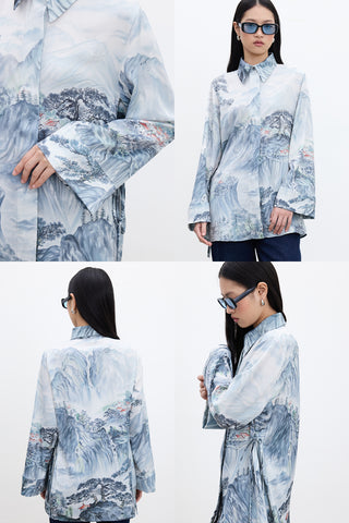 Tie-Detail Satin Shirt Valley