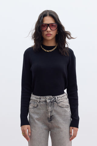 Soft Knit Sweater Black