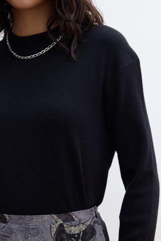 Soft Knit Sweater Black