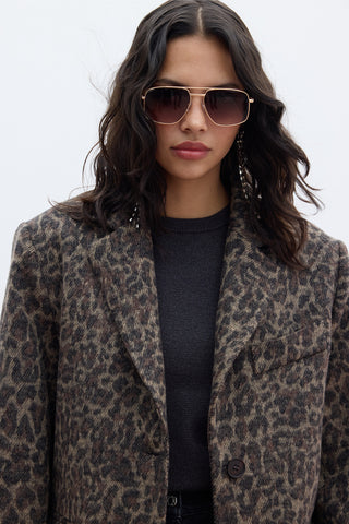 Patterned Cachet Jacket Leopard