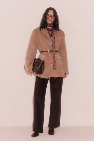 Belted Cachet Jacket Camel