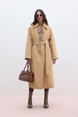 Plain Cachet Coat Camel