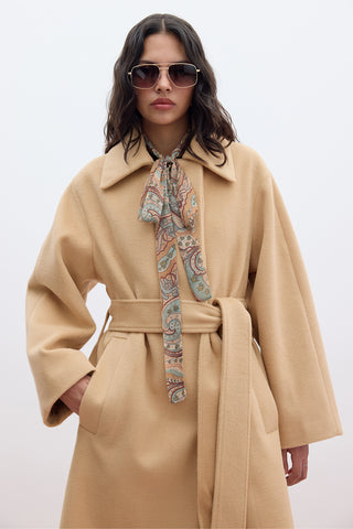 Plain Cachet Coat Camel