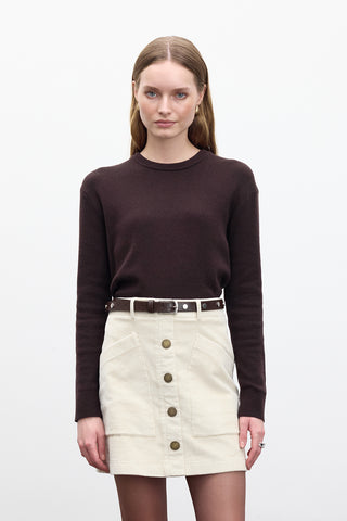 Corduroy Mini Skirt Vanilla