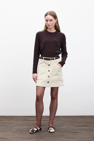 Corduroy Mini Skirt Vanilla