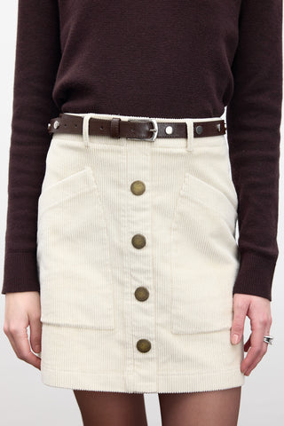 Corduroy Mini Skirt Vanilla