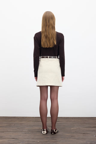 Corduroy Mini Skirt Vanilla