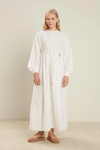 Oversized Muslin Dress Ecru