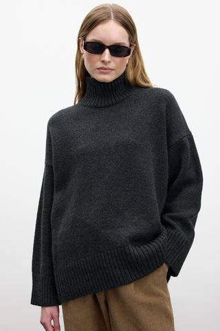 Oversized Soft Sweater Smoke