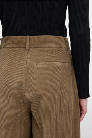 Corduroy Baggy Trousers Camel