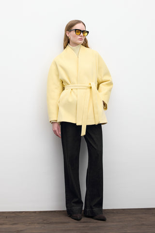 Kimono Style Cachet Coat Yellow