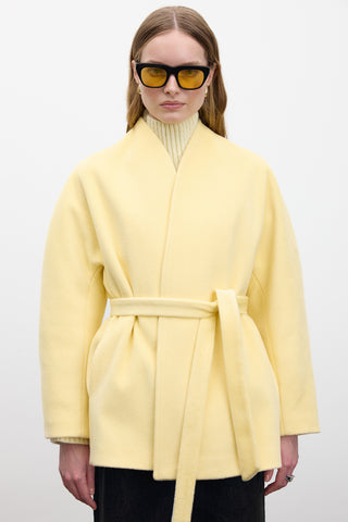 Kimono Style Cachet Coat Yellow