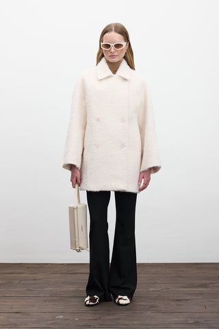 Double Breasted Cachet Coat Ecru